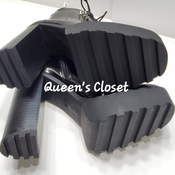 ZARA | Black Platform Lace Up Lug Ankle Booties | BRAND NEW - Picture 6 of 7